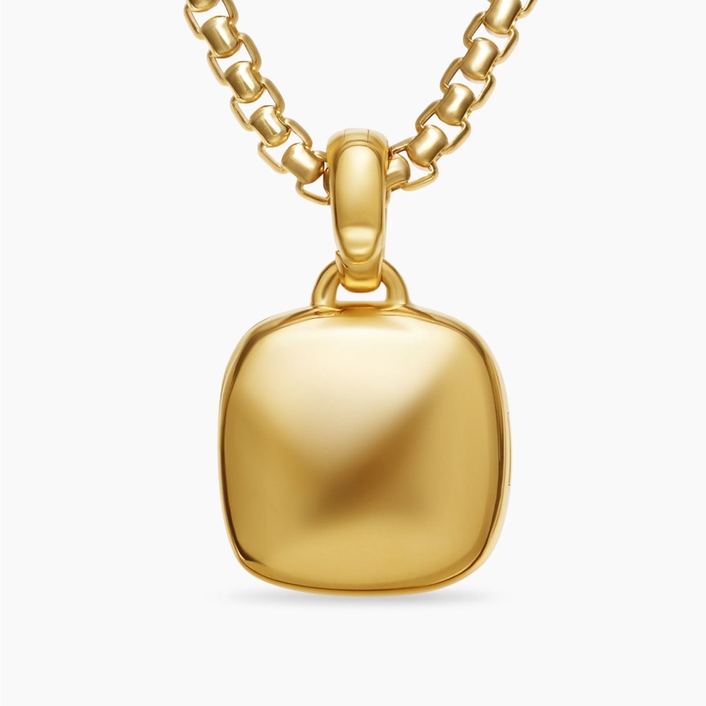 Authentic DAVID YURMAN SCULPTED CABLE SQUARE LOCKET - Picture 6 of 12